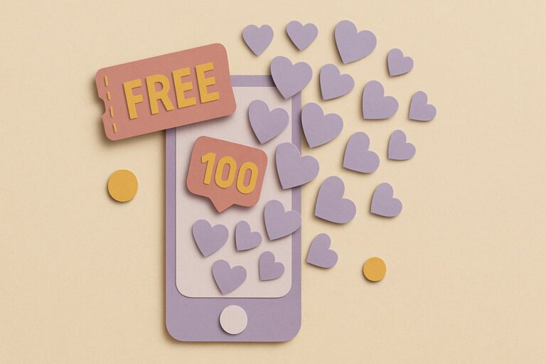 Get 100 Free IG Likes Now cover illustration